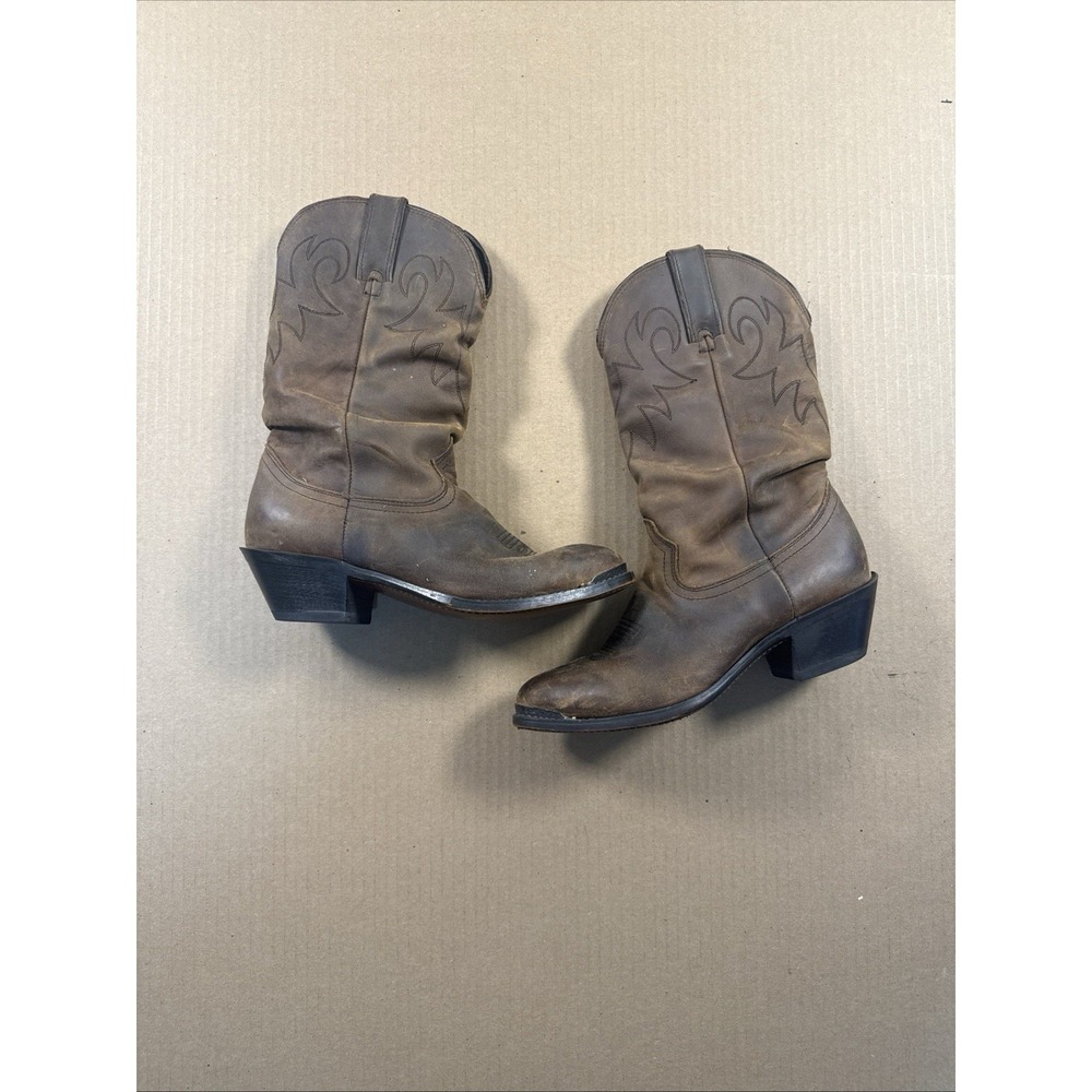 Durango‎ Womens Brown Leather 11 Inch Slouch Western Cowboy Boots Size 6.5 W
